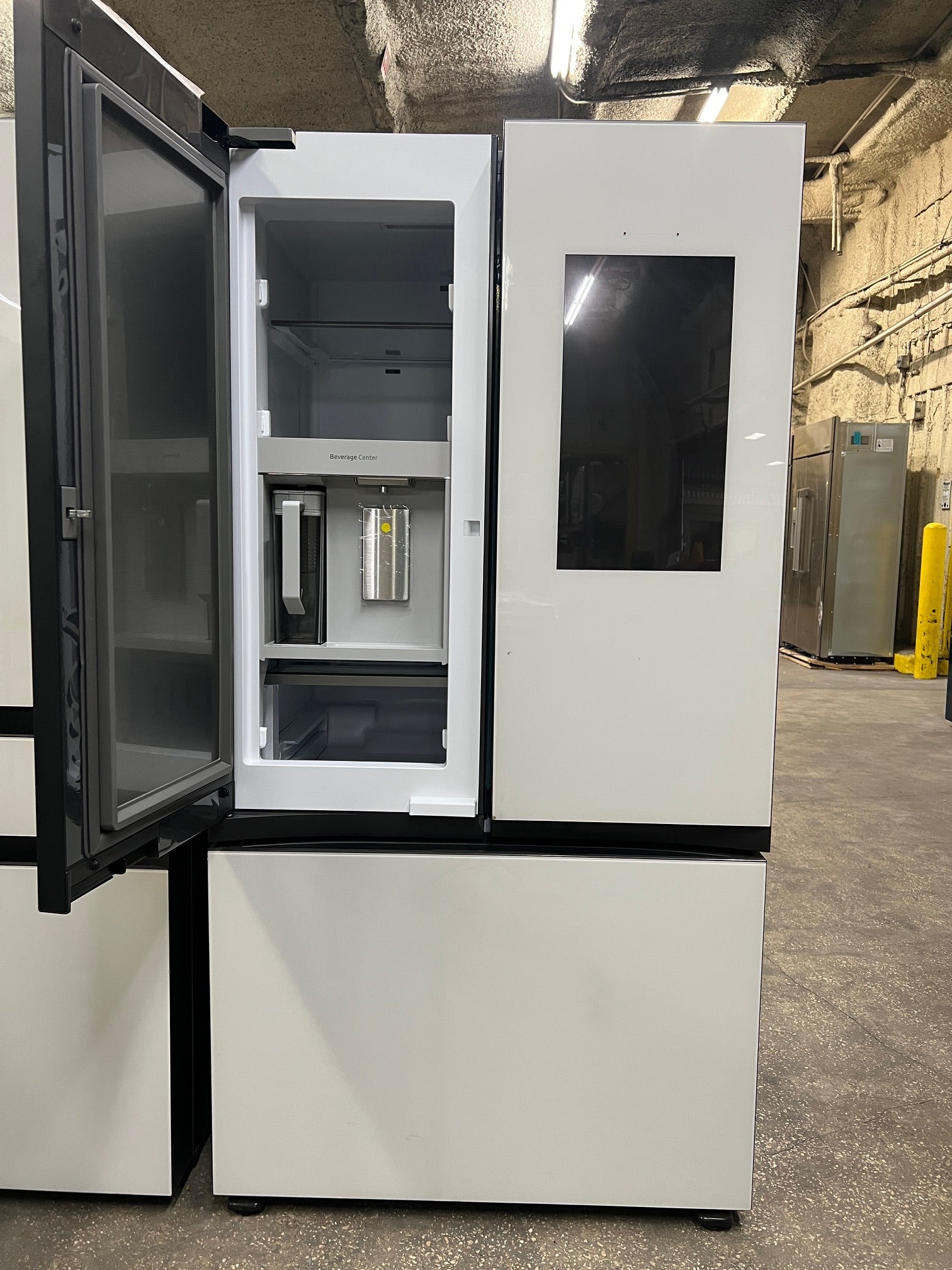 Samsung Bespoke 3-Door French Door Refrigerator Counter depth 24 cu. ft. with Tablet - White